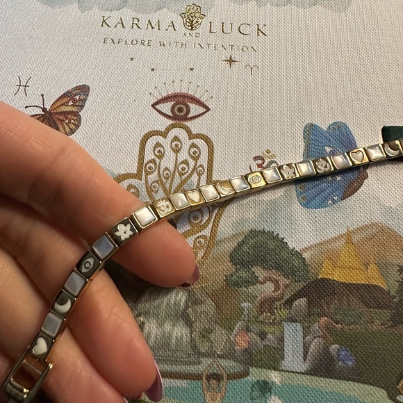 Miraculous Protection - Multi Charm Mother of Pearl Bracelet - Picture 4 of 8